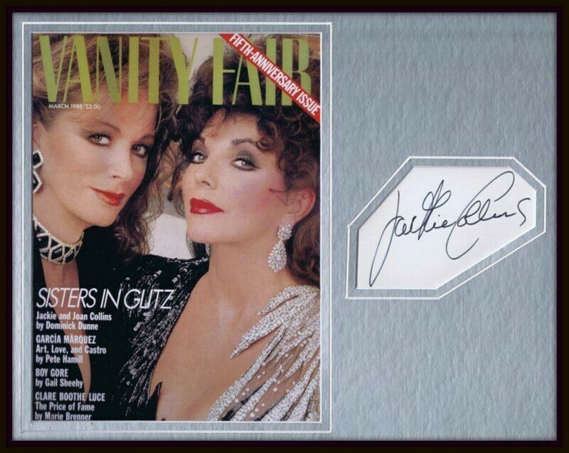 Jackie Collins Signed Framed 11x14 Photo Display w/ Joan