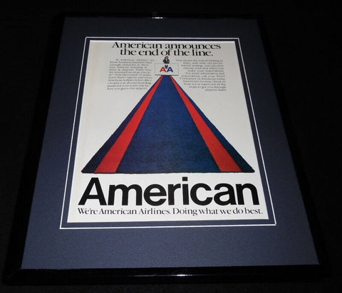 American Airlines 1984 11x14 Framed ORIGINAL Vintage Advertisement 