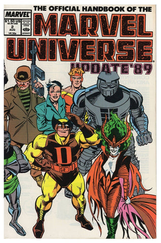 Official Handbook of the Marvel Universe Update #2 ORIGINAL Vintage 1989 