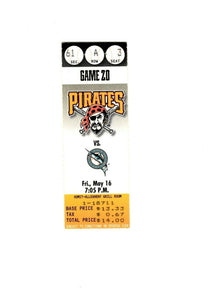 May 16 1997 Florida Marlins @ Pittsburgh Pirates Ticket Three Rivers Stadium