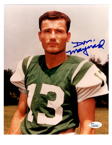 Don Maynard Signed 8x10 Photo JSA Jets