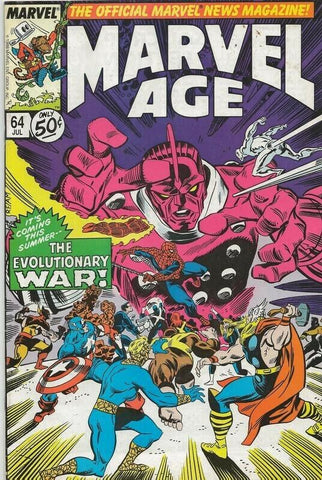 Marvel Age #64 ORIGINAL Vintage 1988 Marvel Comics Evolutionary War