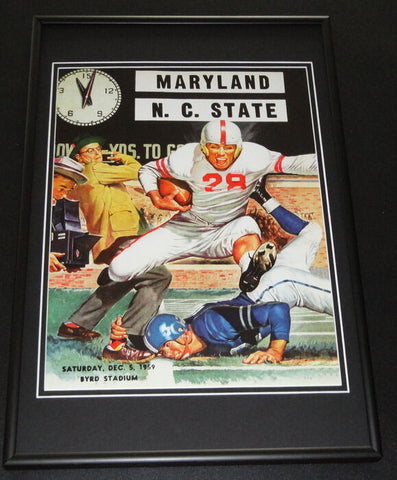 1959 Maryland vs North Carolina St Football Framed 10x14 Poster Official Repro