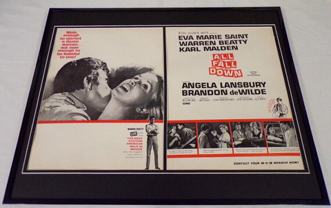 1962 All Fall Down 16x20 Framed ORIGINAL Industry Advertisement Warren Beatty