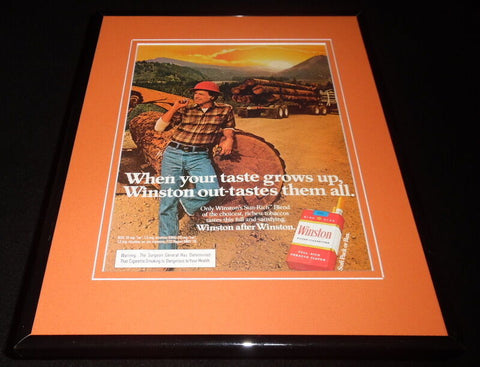 1979 Winston Cigarettes Framed 11x14 ORIGINAL Vintage Advertisement