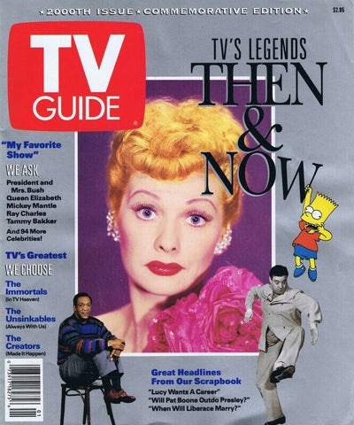 ORIGINAL Vintage 1991 TV Guide 2000th Issue Commemorative Lucille Ball