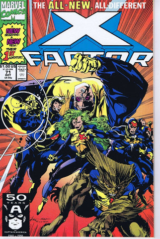 X Factor #71 ORIGINAL Vintage 1991 Marvel Comics 