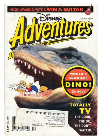 ORIGINAL Vintage Oct 1994 Disney Adventures Magazine World's Scariest Dino