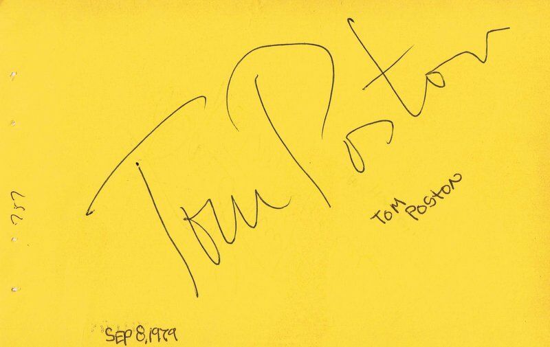 Tom Poston Signed Vintage Album Page RR LOA Newhart