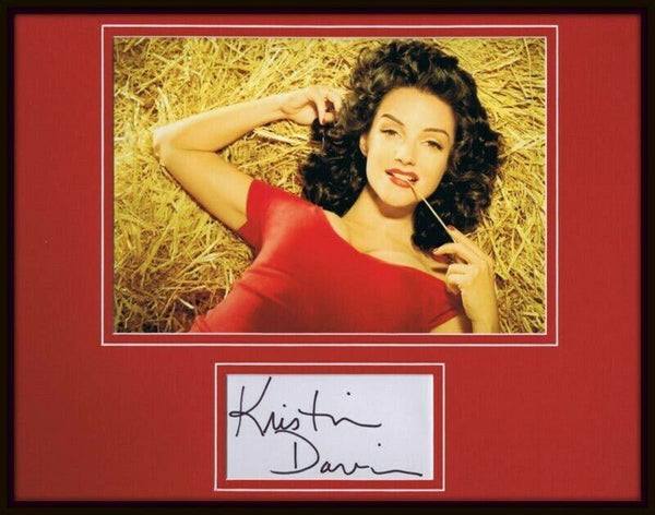 Kristin Davis Signed Framed 11x14 Photo Display as Jane Russell in hay