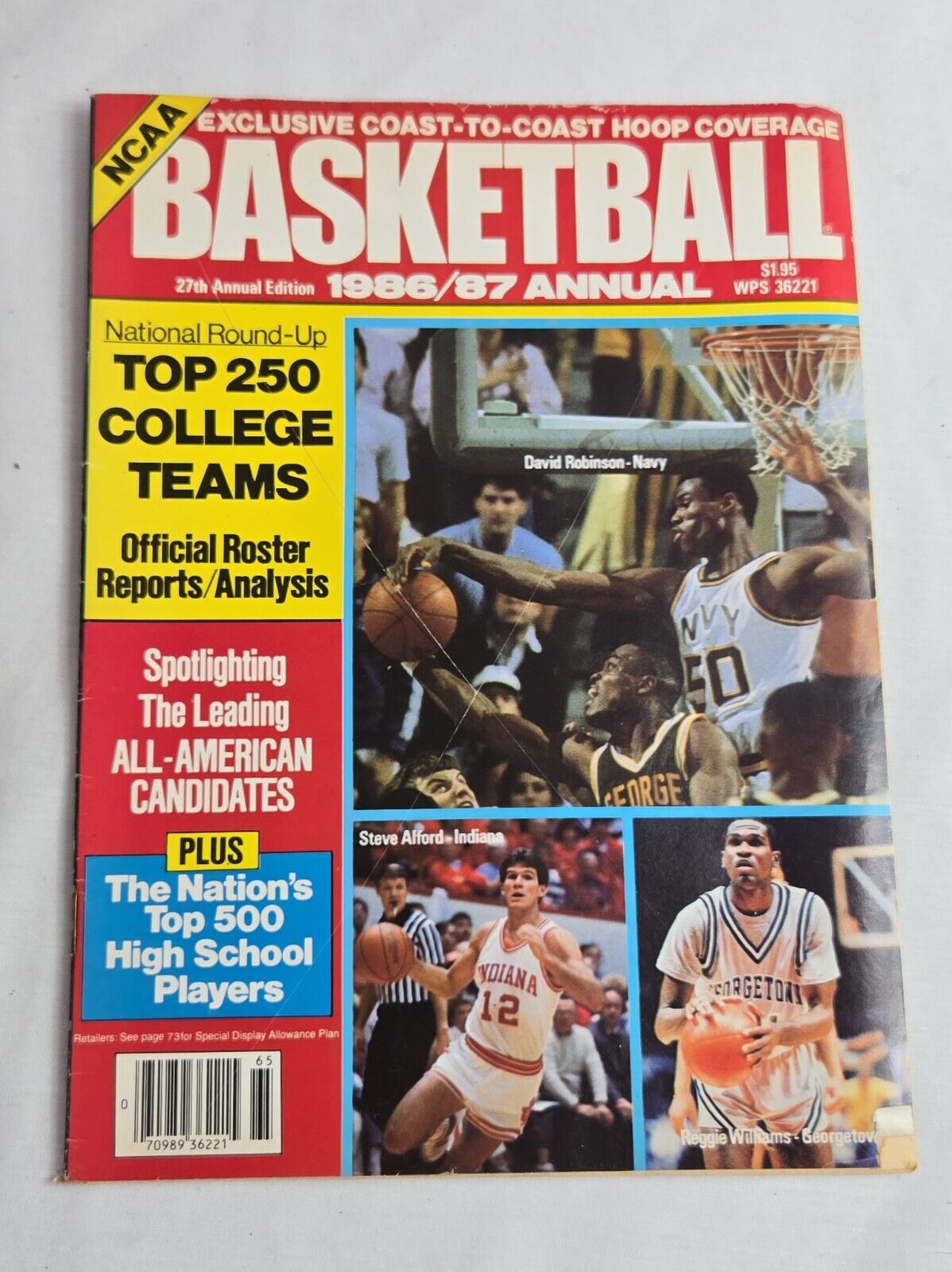 1986-87 NCAABasketball Yearbook David Robinson Steve Alford