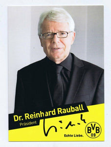 Dr Reinhard Rauball Signed 4x6 Photo Postcard 