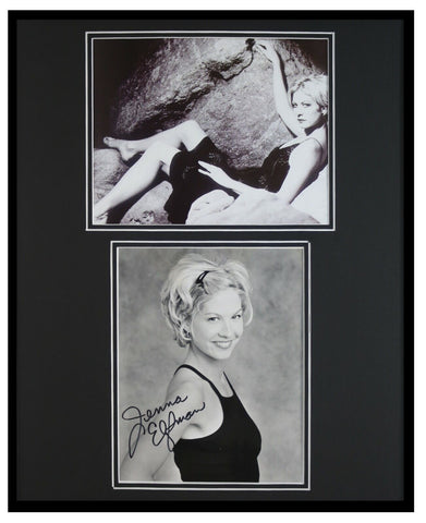 Jenna Elfman Signed Framed 16x20 Photo Set JSA Dharma & Greg