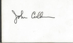 John Cullum Signed 3x5 Index Card Northern Exposure