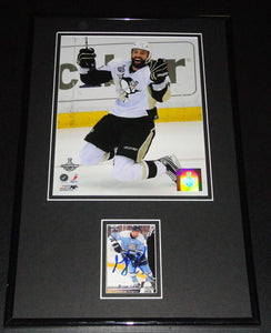 Maxime Talbot Signed Framed 11x17 Photo Display Penguins 2009 Stanley Cup