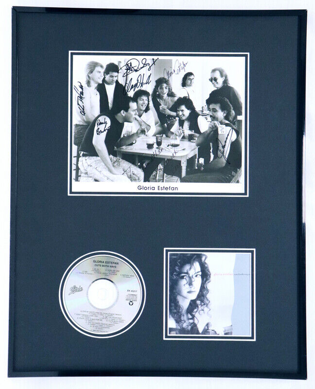 Miami Sound Machine Signed Framed 16x20 CD & Photo Display Gloria Estefan + 5