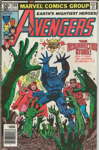 Avengers #209 ORIGINAL Vintage 1981 Marvel Comics Beast Resurrection Stone