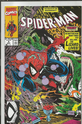 Spider-Man #4 ORIGINAL Vintage 1990 Marvel Comics 