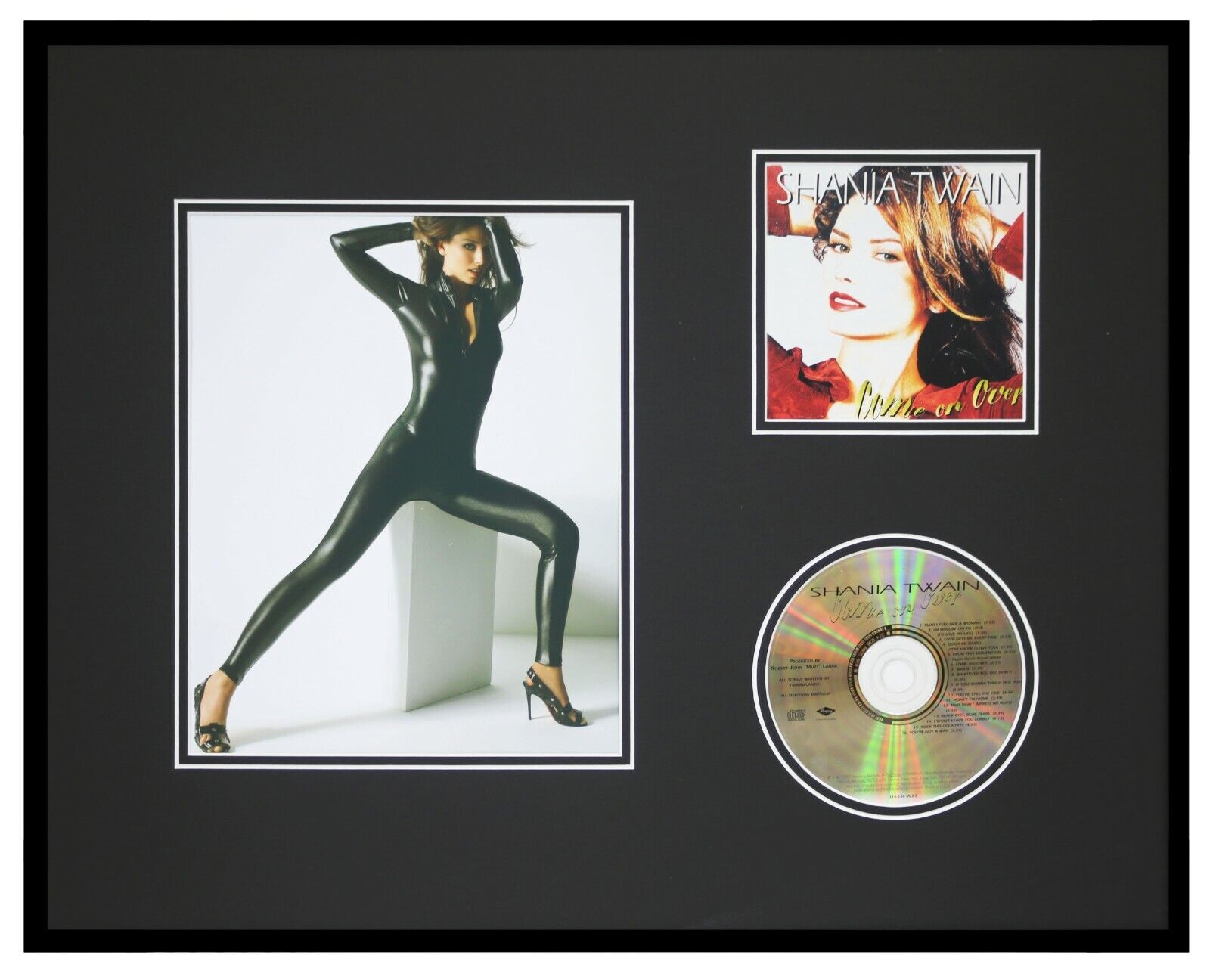 Shania Twain Framed 16x20 Come On Over CD & Photo Set