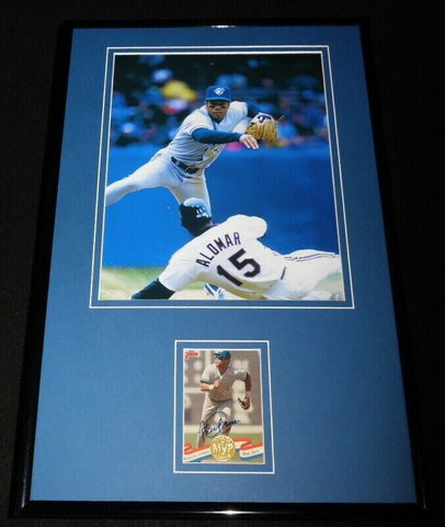 Roberto Alomar Signed Framed 11x17 Photo Display Blue Jays vs Sandy