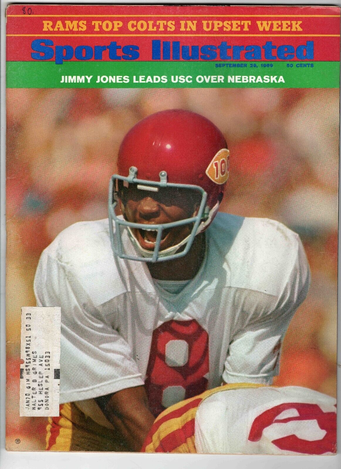 Sep 29 1969 Sports Illustrated Magazine Jimmy Jones USC