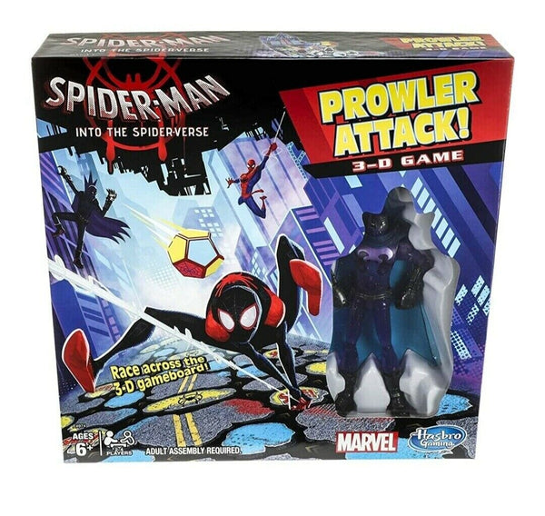 NEW SEALED 2018 Into the Spiderverse Board Game w/ Prowler Attack Action Figure