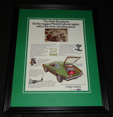 1973 Ford Pinto Framed 11x14 ORIGINAL Vintage Advertisement