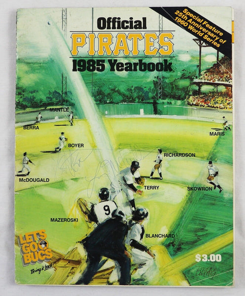 VINTAGE 1985 Pittsburgh Pirates Signed Yearbook w/ Uncut Card Sheet Insert