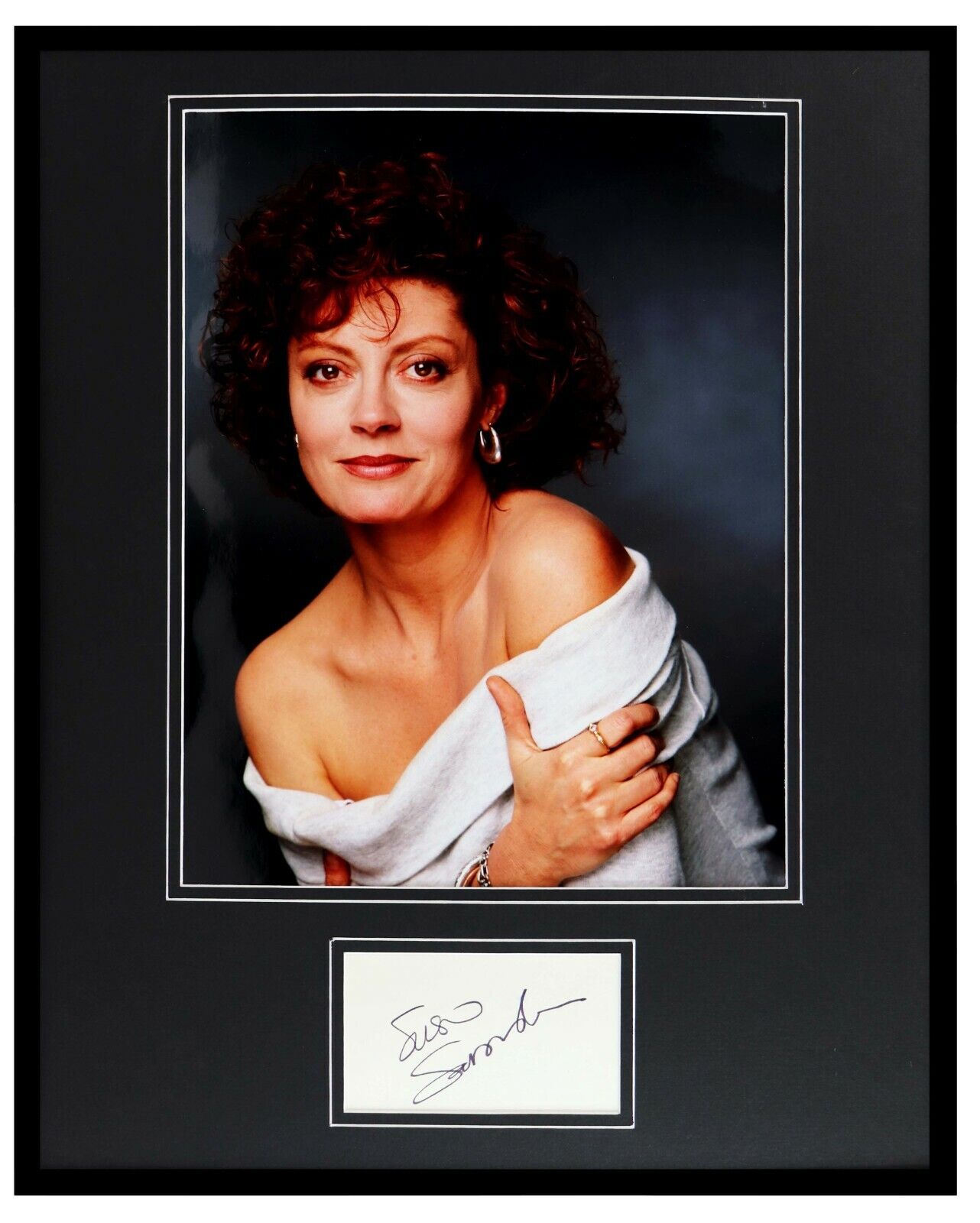 Susan Sarandon Signed Framed 16x20 Photo Display JSA Bull Durham