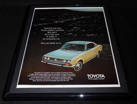 1971 Toyota Mark II Framed 11x14 ORIGINAL Vintage Advertisement