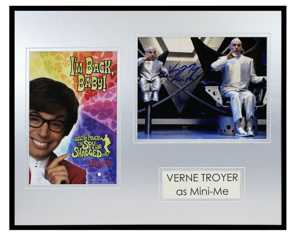 Verne Troyer Signed Framed 16x20 Mini Me Austin Powers Photo Poster Set