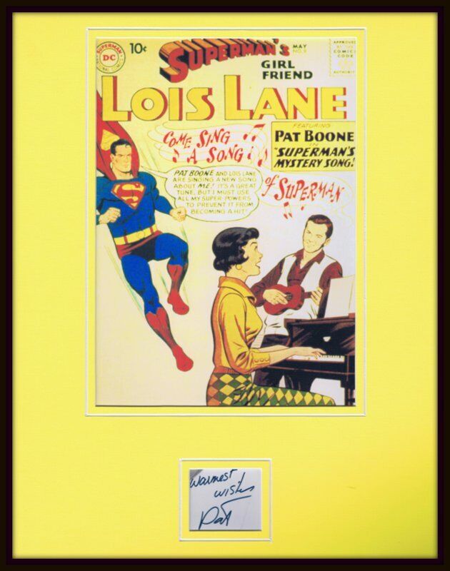 Pat Boone Signed Framed 11x14 Superman Photo Display