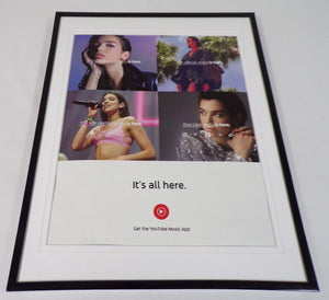 Dua Lipa 2018 Youtube Framed 11x14 ORIGINAL Advertisement