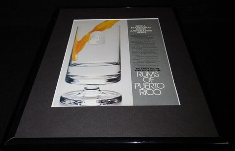 1985 Rums of Puerto Rico Framed 11x14 ORIGINAL Vintage Advertisement