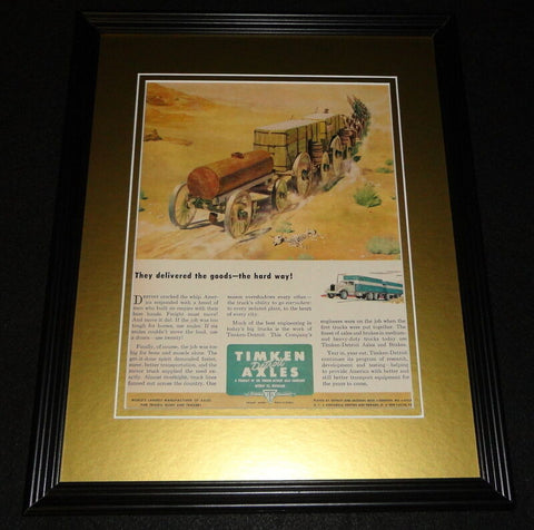 1951 Timken Detroit Axles Framed 11x14 ORIGINAL Vintage Advertisement