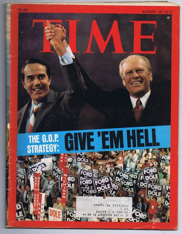 ORIGINAL Vintage August 30 1976 Time Magazine Gerald Ford Bob Dole