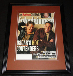 Matt Damon Ben Affleck Framed 11x14 ORIGINAL 1999 Entertainment Weekly Cover