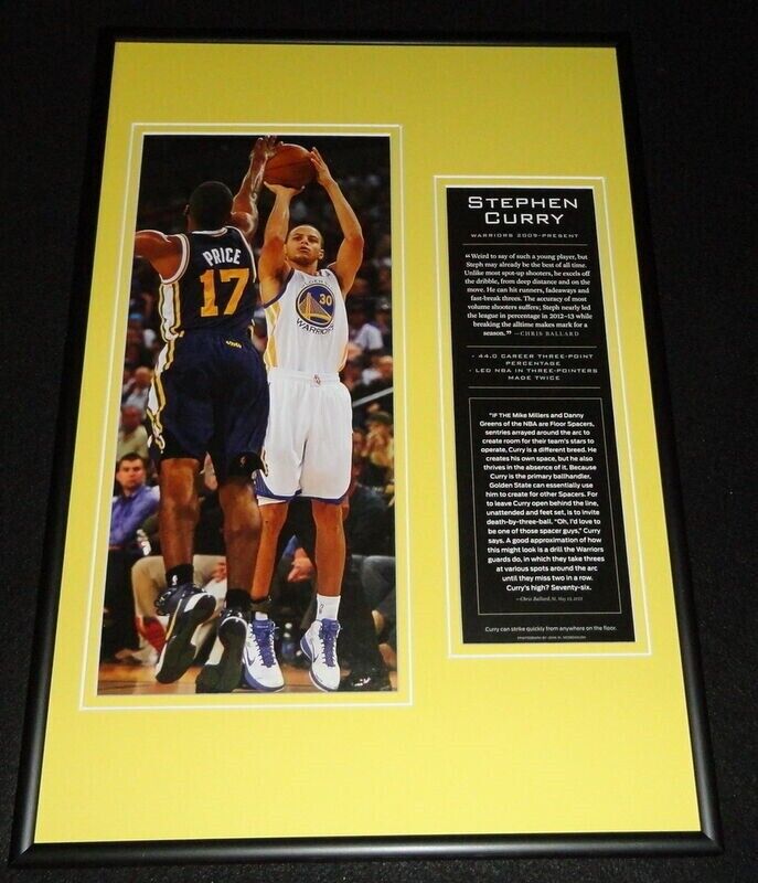 Stephen Curry Golden State Warriors Framed 12x18 Photo Display