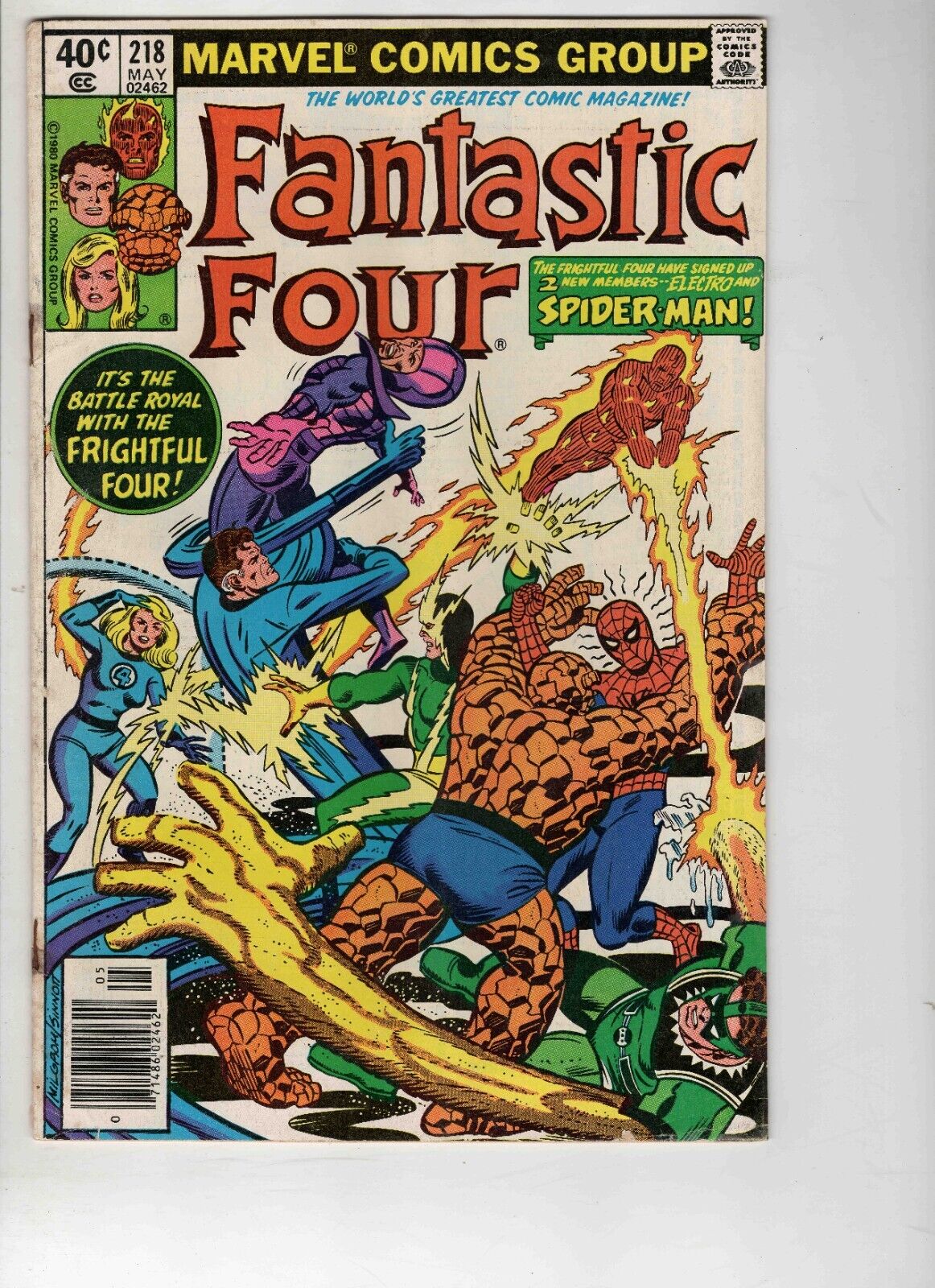 Fantastic Four #218 1980 Marvel Comics Spider-Man