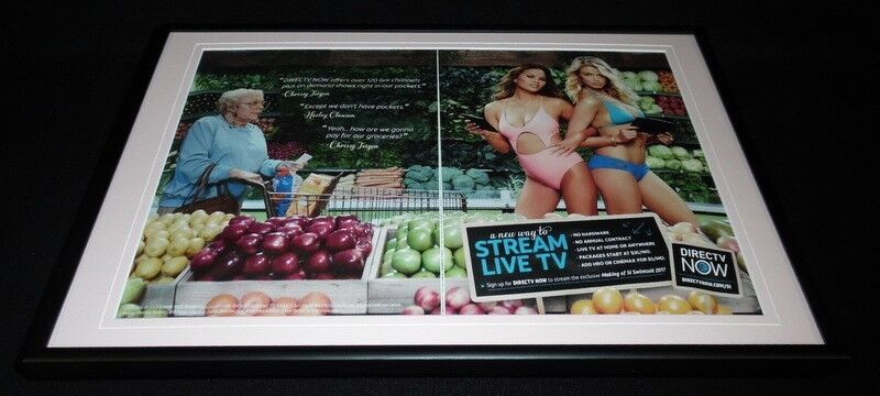 Chrissy Teigen 2017 DirecTV Framed 12x18 ORIGINAL Advertising Display 