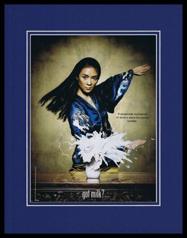 Zhang Ziyi 2002 Got Milk Mustache Framed 11x14 ORIGINAL Advertisement 	