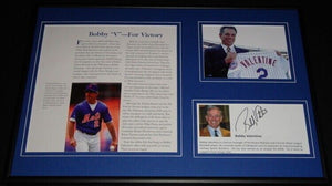 Bobby Valentine Signed Framed 12x18 Photo Display Mets Red Sox ESPN