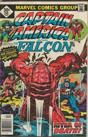 Captain America #208 ORIGINAL Vintage 1977 Marvel Comics Falcon