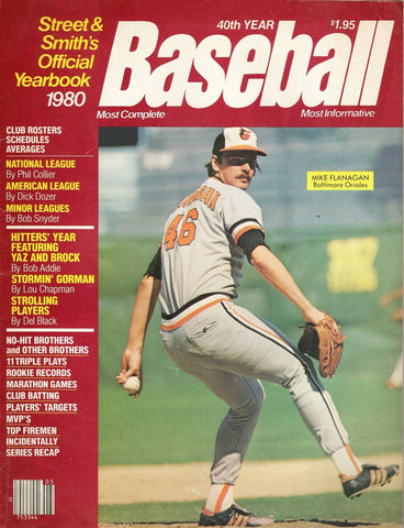  VINTAGE 1980 Street & Smith Baseball Magazine Mike Flanagan Orioles