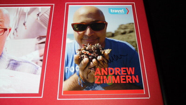 Andrew Zimmern Signed Framed 12x18 Photo Set Bizarre Foods Delicious Destination