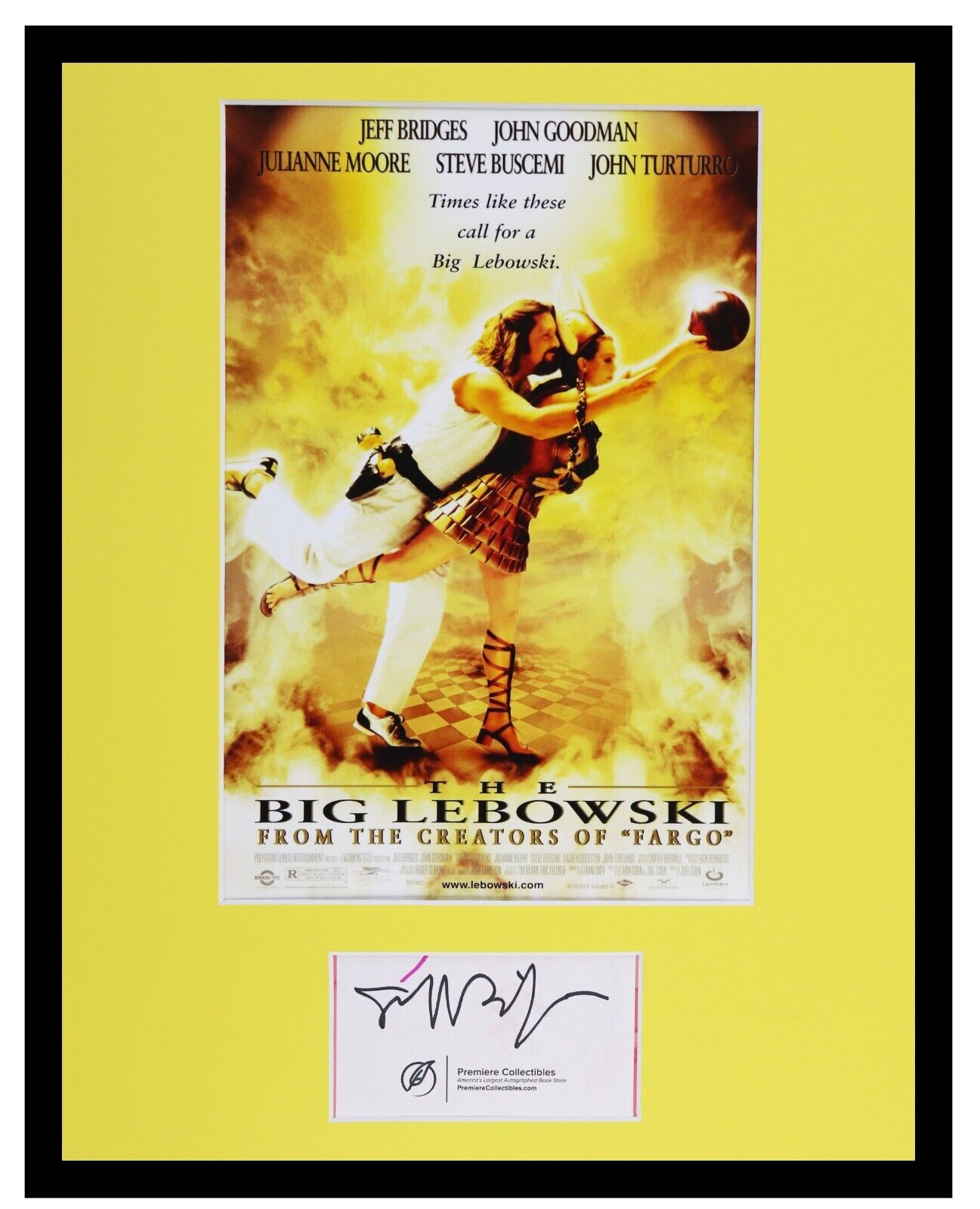 Jeff Bridges Signed Framed 11x14 Big Lebowski Poster Display PREMIERE