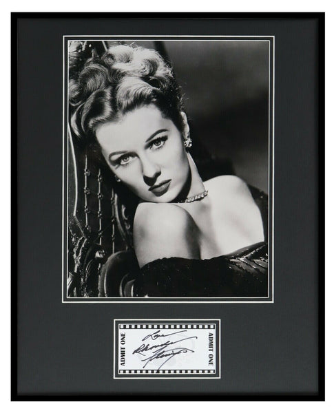 Rhonda Fleming Signed Framed 16x20 Photo Display 