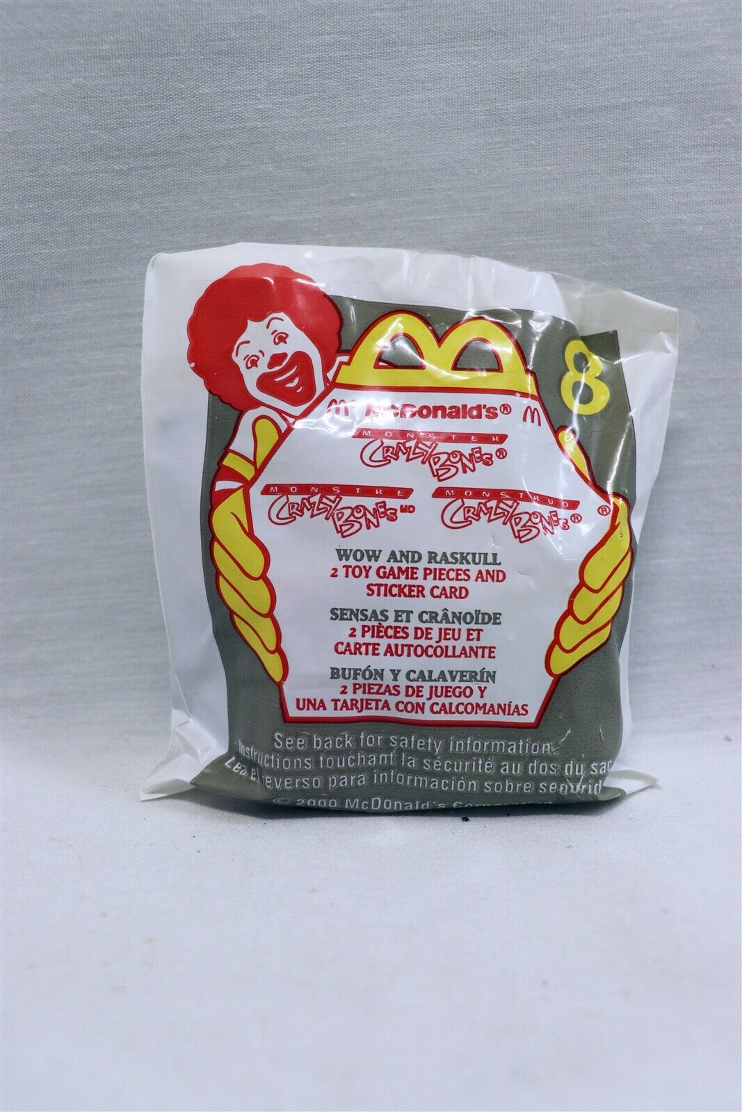 VINTAGE SEALED 2000 McDonald's Crazy Bones Wow and Raskull