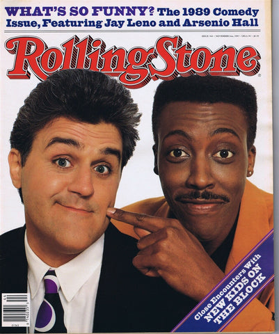 VINTAGE 1989 Rolling Stone Magazine #564 Jay Leno Arsenio Hall No Label