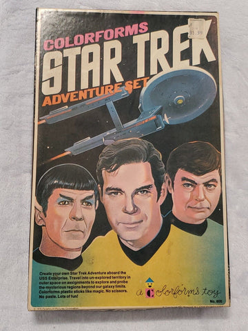 VINTAGE 1975 Colorforms Star Trek Adventure Set William Shatner Leonard Nimoy